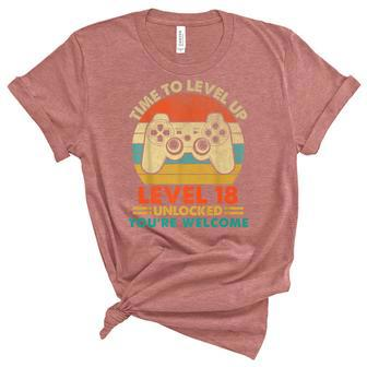 Vintage 2004 Funny 18 Years Old Video Gamer 18Th Birthday Unisex Crewneck Soft Tee - Seseable