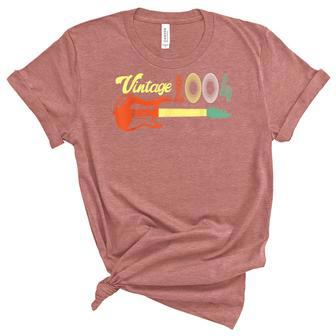Vintage 2004 Retro 18Th Birthday With Guitar 18 Years Old Unisex Crewneck Soft Tee - Seseable