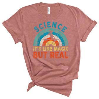 Vintage Science Its Like Magic But Real Witch Halloween Unisex Crewneck Soft Tee - Thegiftio UK