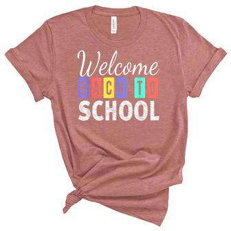 Welcome Back To School First Day Of School Teachers Kids Unisex Crewneck Soft Tee - Thegiftio UK