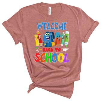 Welcome Back To School First Day Of School Teachers Students Unisex Crewneck Soft Tee - Thegiftio UK