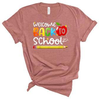 Welcome Back To School First Day Of School Teachers Students V2 Unisex Crewneck Soft Tee - Thegiftio UK