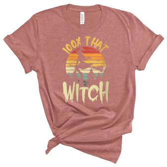 Womens 100 Percent That Witch Halloween Witch Squad Witchcraft Unisex Crewneck Soft Tee - Seseable