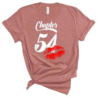 Womens 54Th Birthday Lips Chapter 54 Years Old 1968 Women's Short Sleeve T-shirt Unisex Crewneck Soft Tee - Thegiftio UK