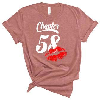 Womens 58Th Birthday Lips Chapter 58 Years Old 1964 Women's Short Sleeve T-shirt Unisex Crewneck Soft Tee - Thegiftio UK