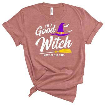 Womens Im A Good Witch Unisex Crewneck Soft Tee - Seseable