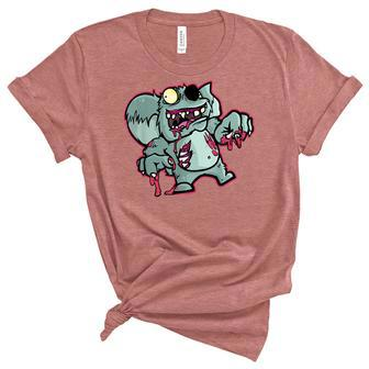 Zombie Koala Bear | Funny Halloween Gift For Zoo Lovers Unisex Crewneck Soft Tee - Seseable