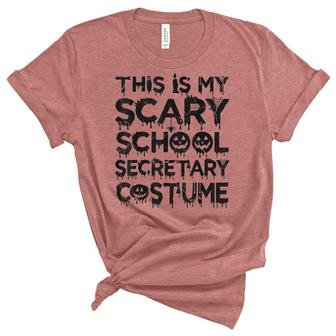 This Is My Scary School Secretary Costume Funny Halloween  Unisex Crewneck Soft Tee