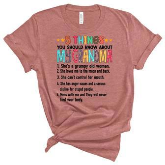 5 Things You Should Know About My Grandma Halloween Gifts Women's Short Sleeve T-shirt Unisex Crewneck Soft Tee - Thegiftio UK