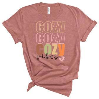 Cozy Vibes Warm Weather Fall Women's Short Sleeve T-shirt Unisex Crewneck Soft Tee - Seseable