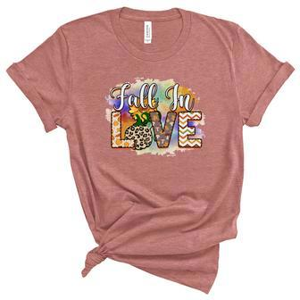 Fall In Love Fall Lovers Women's Short Sleeve T-shirt Unisex Crewneck Soft Tee - Seseable