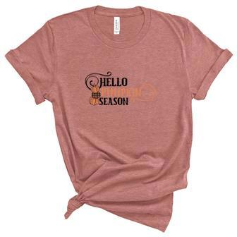 Hello Pumpkin Season Hello Fall Women's Short Sleeve T-shirt Unisex Crewneck Soft Tee - Seseable