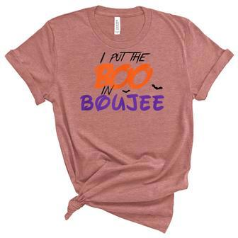 I Put The Boo In Boujee Halloween Present Unisex Crewneck Soft Tee - Seseable