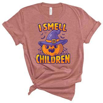 I Smell Children Funny Dad Mom Teacher Halloween Costume V3 Unisex Crewneck Soft Tee - Seseable
