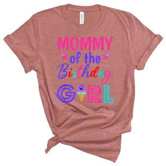 Mommy Of The Birthday Girl Mom Ice Cream First Birthday Unisex Crewneck Soft Tee - Seseable
