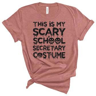 This Is My Scary School Secretary Costume Funny Halloween Unisex Crewneck Soft Tee - Seseable