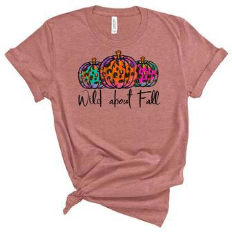 Wild About Fall Pumpkin Leopard Tie Dye Hello Autumn Season V2 Unisex Crewneck Soft Tee - Seseable