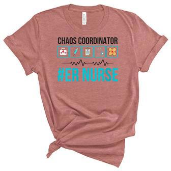 Womens Emergency Nurse Chaos Coordinator Er Nurse Unisex Crewneck Soft Tee - Thegiftio UK