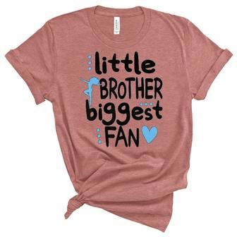 Little Brother Biggest Fan Dance Brother Of A Dancer Graphic Design Printed Casual Daily Basic Women's Short Sleeve T-shirt Unisex Crewneck Soft Tee - Thegiftio UK