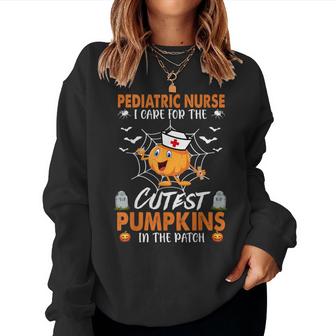 Pediatric Nurse Halloween Party Costume Nurse Squad Gifts  Women Crewneck Graphic Sweatshirt
