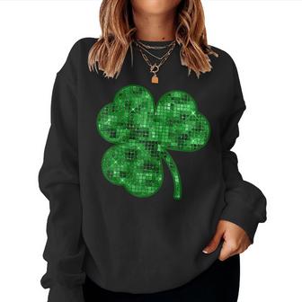 Womens St Patricks Day Shamrock Lucky Green  Women Crewneck Graphic Sweatshirt