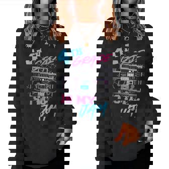 4Th Grade Is My Jam Vintage 80S Boombox Teacher Student V2 Women Crewneck Graphic Sweatshirt - Thegiftio