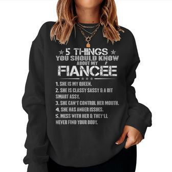 5 Things You Should Know About My Fiancée Christmas Day 2022 Women Crewneck Graphic Sweatshirt - Thegiftio UK