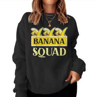 Banana Squad That’S Bananas Halloween Funny Women Crewneck Graphic Sweatshirt - Thegiftio UK