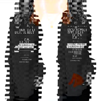 Being A Teacher Is Easy Its Like Riding A Bike Women Crewneck Graphic Sweatshirt - Thegiftio