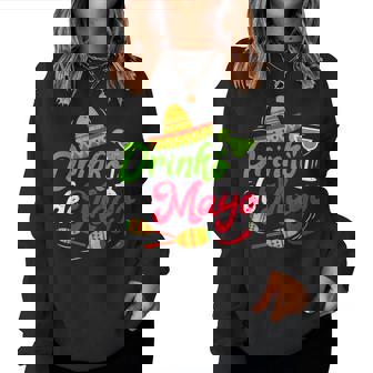 Cinco Drinko De Mayo Men Women Drinking Tequila Margarita Women Crewneck Graphic Sweatshirt - Thegiftio