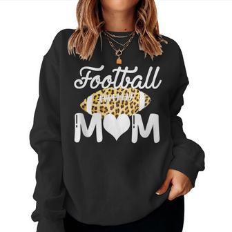 Football Mom Game Day Leopard Funny Football Lovers Women Crewneck Graphic Sweatshirt - Thegiftio UK