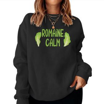 Gardening Romaine Calm Leaf Idea Gift Women Crewneck Graphic Sweatshirt - Seseable