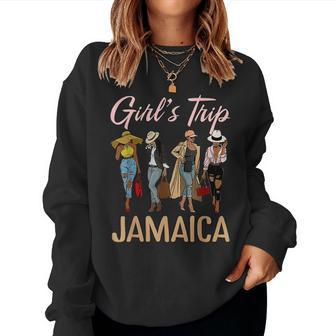 Girls Weekend Birthday Trip Black Sistas Queen Melanin Women Women Crewneck Graphic Sweatshirt - Thegiftio UK
