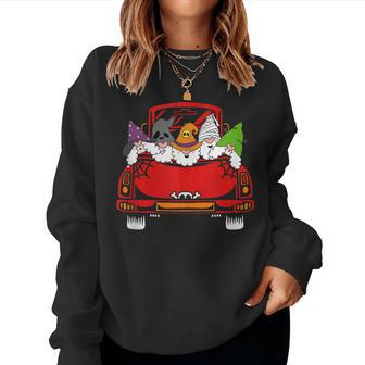 Gnome Riding Car Lazy Halloween Costume Ghost Witch Mummy  V2 Women Crewneck Graphic Sweatshirt