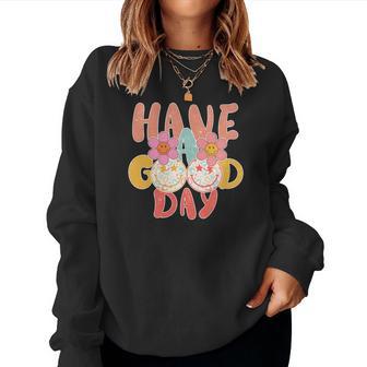 Have A Good Day Be Positive Retro Vintage Women Crewneck Graphic Sweatshirt - Seseable