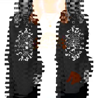 Hippie Let Your Soul Shine Daisy Flower Design Women Crewneck Graphic Sweatshirt | Seseable CA