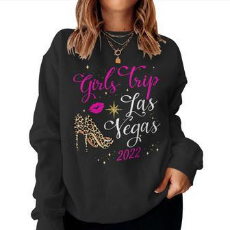 Las Vegas Girls Trip 2022 For Women Birthday Squad Women Crewneck Graphic Sweatshirt - Thegiftio UK