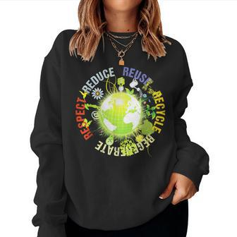 Love World Earth Day 2022 Mother Earth Day Everyday V2 Women Crewneck Graphic Sweatshirt - Thegiftio UK