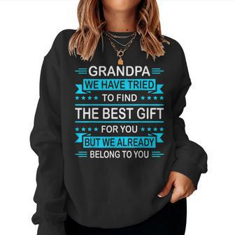 Mens Funny Fathers Day Gift For Grandpa From Daughter Son Wife Women Crewneck Graphic Sweatshirt - Thegiftio UK
