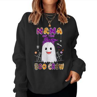 Nana Of The Boo Crew Funny Ghost Halloween Costume Spooky Women Crewneck Graphic Sweatshirt - Thegiftio UK