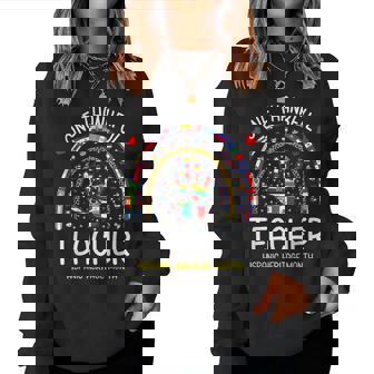 One Thankful Teacher Hispanic Heritage Month Countries Flags V7 Women Crewneck Graphic Sweatshirt - Thegiftio