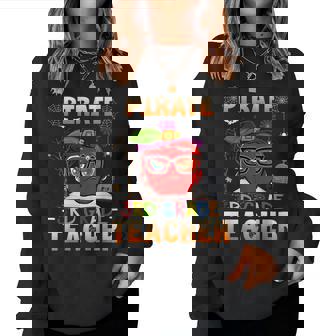 Pirate 3Rd Grade Teacher For Halloween Funny Pirate Day Women Crewneck Graphic Sweatshirt - Thegiftio