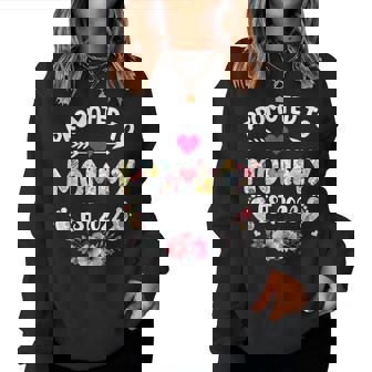 Promoted To Mommy 2022 New Pregnancy Mom Mothers Day Women Crewneck Graphic Sweatshirt - Thegiftio