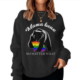 Proud Mom No Matter What Lgbtq Lgbt Mom Pride Mama Bear Women Crewneck Graphic Sweatshirt - Thegiftio UK