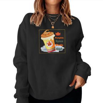 Pumpkin Spice Kinda Girl Fall Gift Women Crewneck Graphic Sweatshirt - Seseable