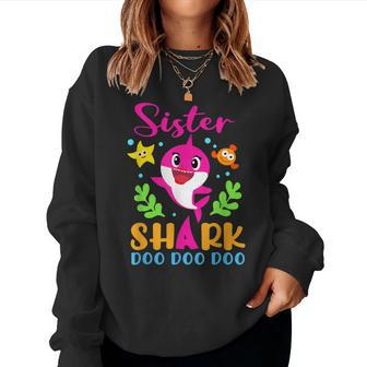 Shark Kids Sister Sister Lover Family Mothers Women Crewneck Graphic Sweatshirt - Thegiftio UK