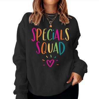 Specials Squad Art Music Pe Tech Gym Teacher Team V2 Women Crewneck Graphic Sweatshirt - Thegiftio UK