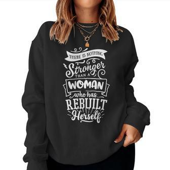 Strong Woman There Is Nothing Stronger Than A Woman V2 Women Crewneck Graphic Sweatshirt - Seseable