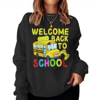 Welcome Back To School Nurse First Day Of School Leopard V9 Women Crewneck Graphic Sweatshirt - Thegiftio UK