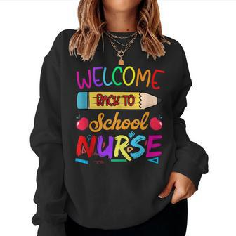 Welcome Back To School School Nurse For Students Teachers V3 Women Crewneck Graphic Sweatshirt - Thegiftio UK